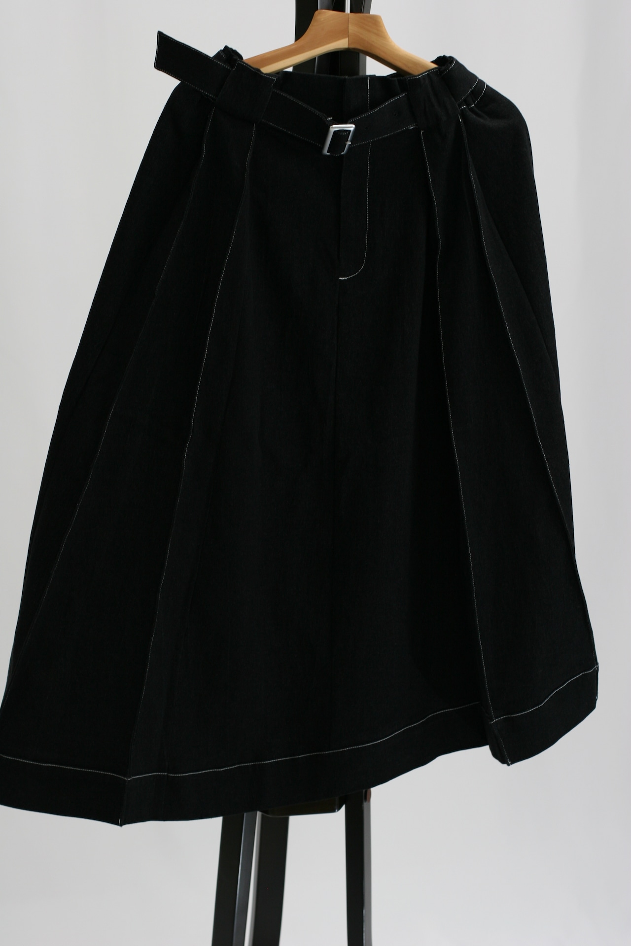【Parc.1】Denim stitch flare skirt(108-116404)