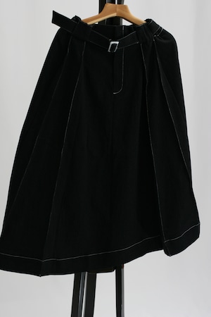 【Parc.1】Denim stitch flare skirt(108-116404)