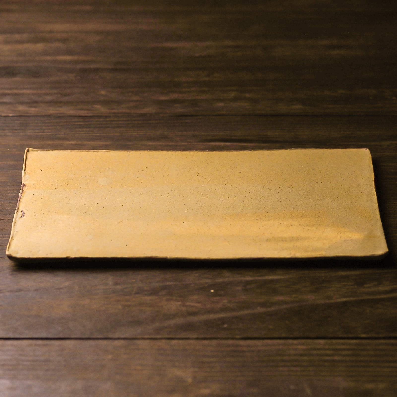 山吹色 長方板皿／吉永哲子