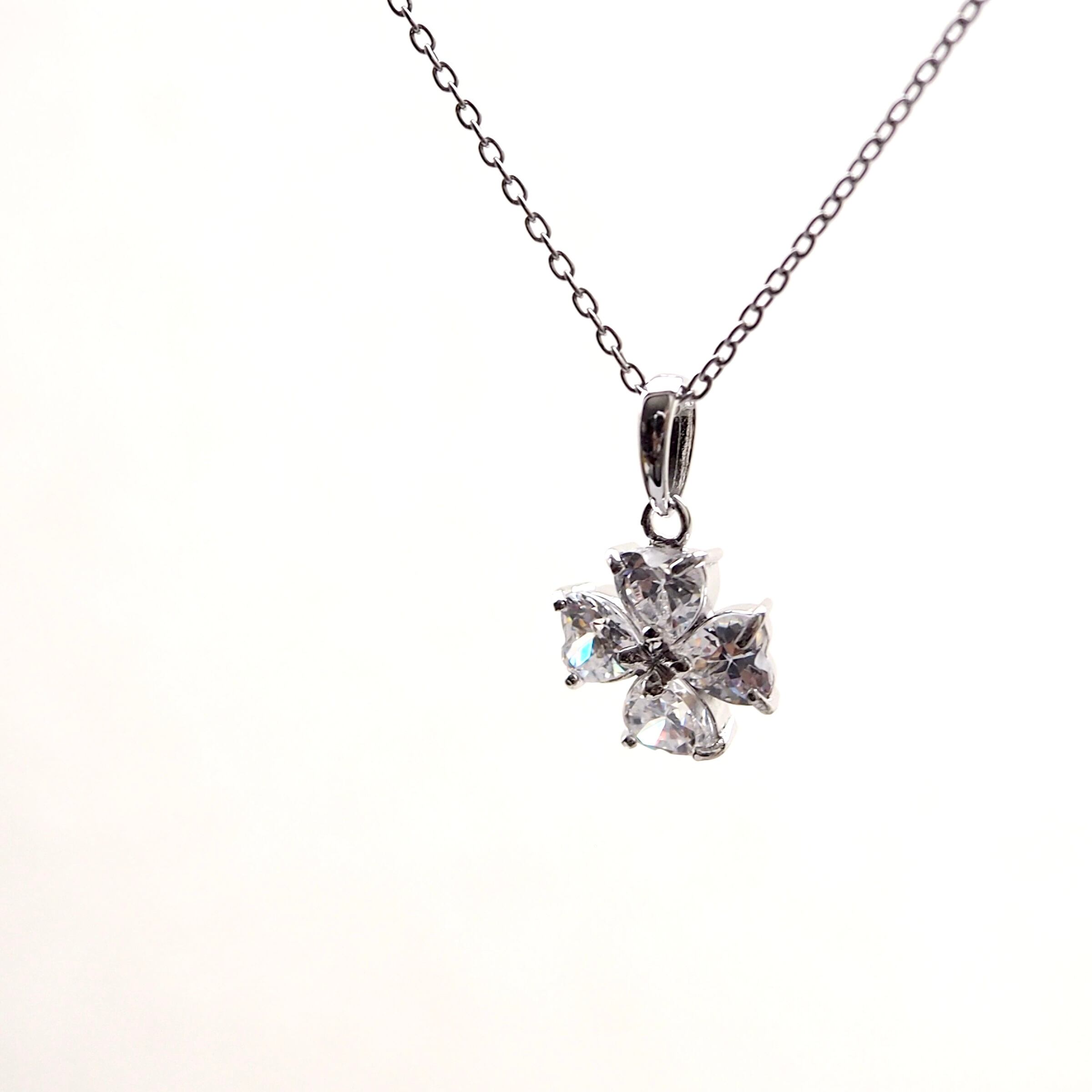 clover cross happiness necklace✴︎ silver925 四葉のクローバーの