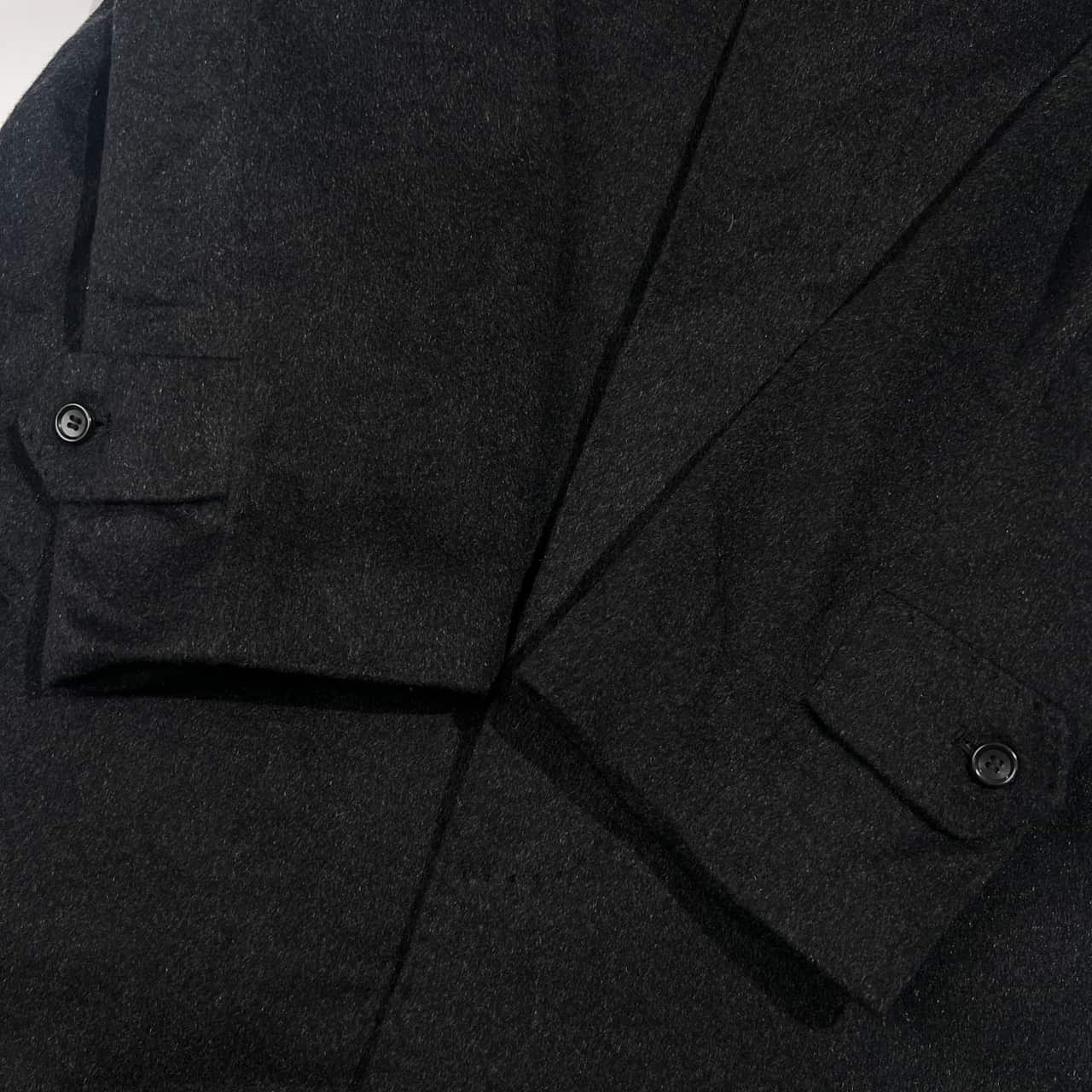 カシミヤ100% INTIMAGE インティメージ ステンカラー コート L/ダークグレー ブラック系 メンズ