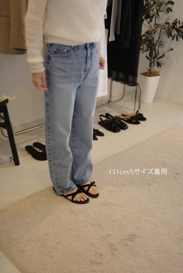 (予約) murr / Crop straight denim