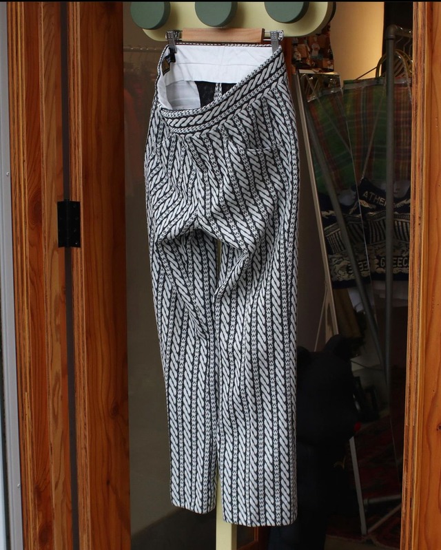 1970s “ esquire sportswear “ polyester knit slacks .  size 32 .