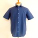 Sucker Small Pattern Print S/S Shirts　Navy