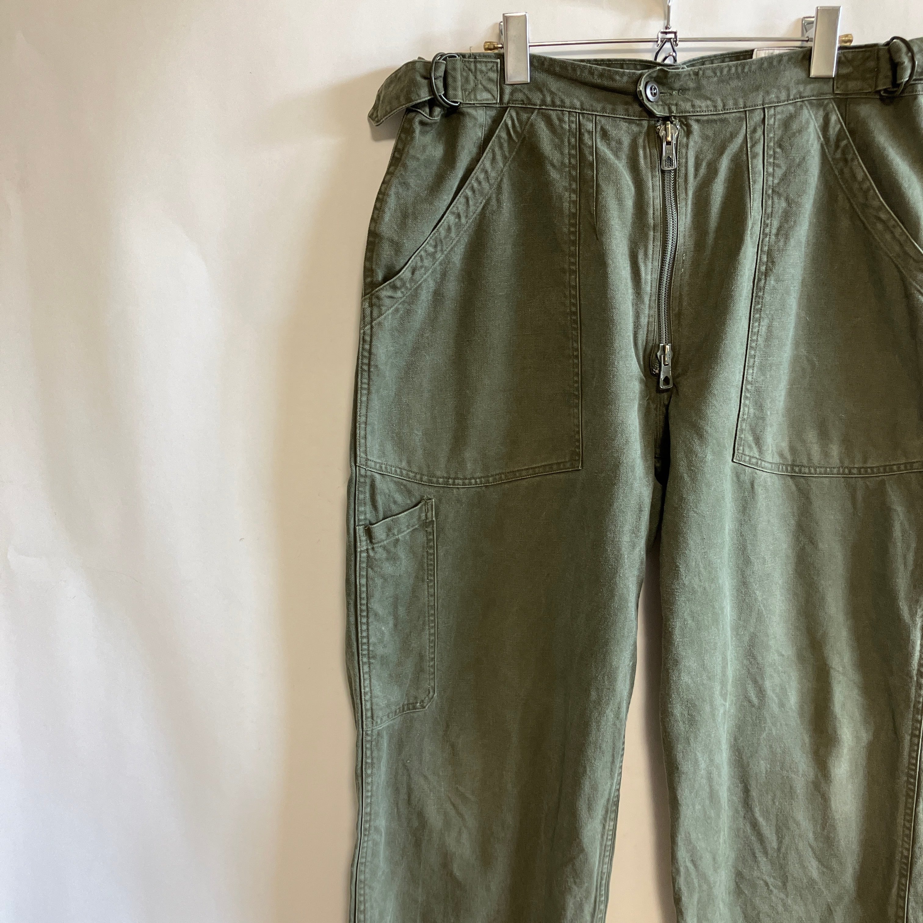 USED ユーロ ワークパンツ デザインパンツ ベージュ vintage