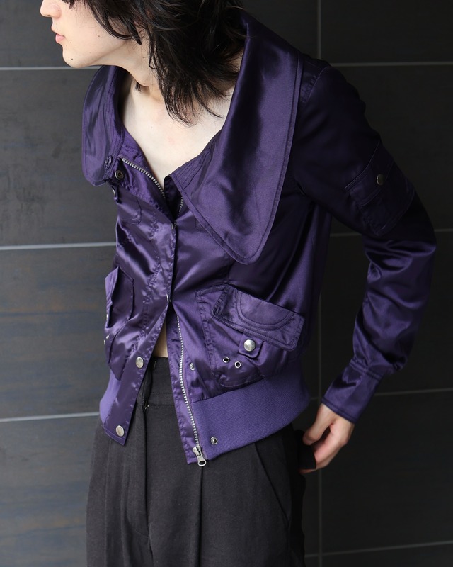 short length zip snap blouson