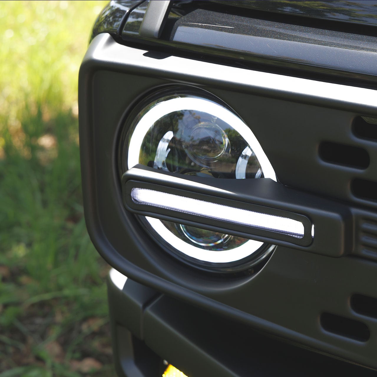 JC74Wノマド・純正LED車用】レトロ風グリル&ヘッドライトセット | 現行