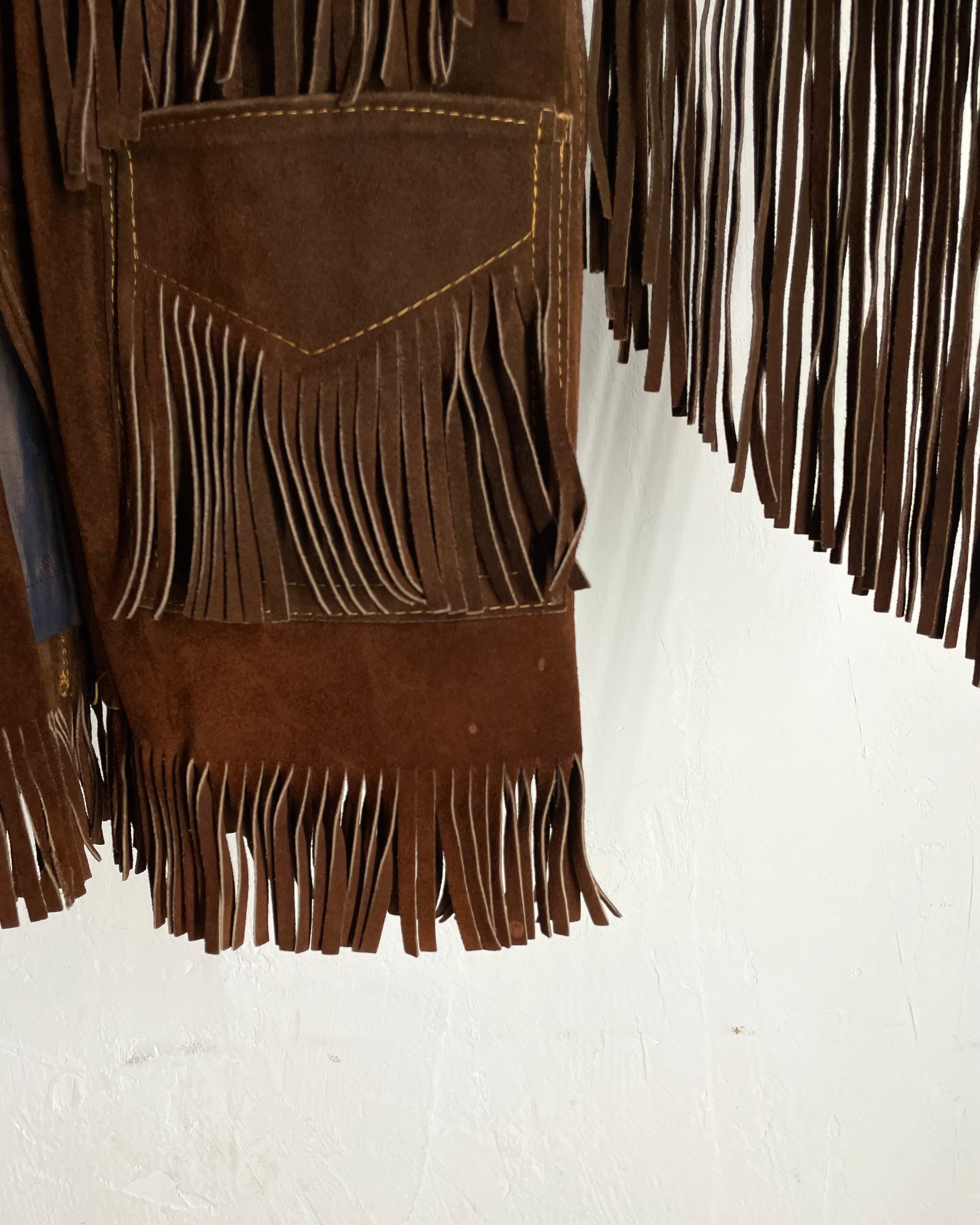60s BAY RIVER Western Leather Fringe Jacket | VOLAR