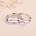 アクセサリー ペアリング シルバー カップル 指輪 セット 結婚指輪 婚約指輪 シンプル デザイン 人気 おしゃれ プロポーズリング メンズ レディース ペアアクセサリー キュービックジルコニア風 ダイヤ風 キラキラ 上品 カジュアル 　y12062