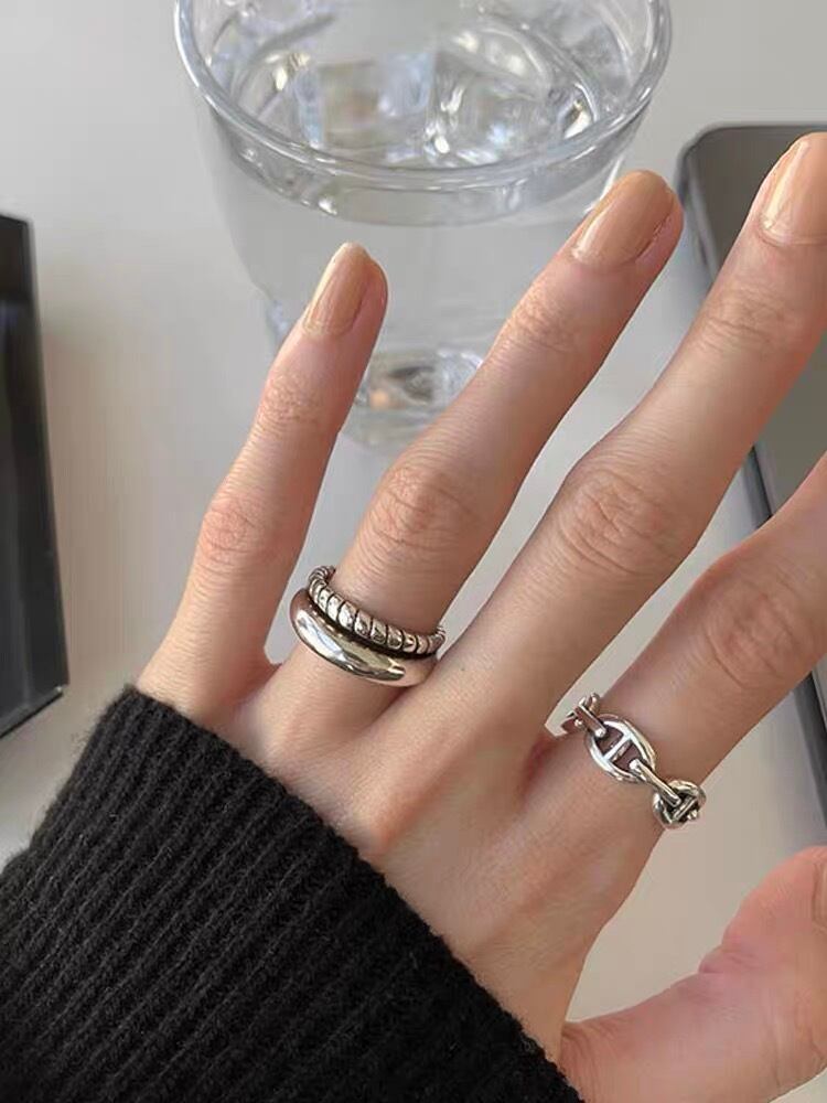 S925 H ring (R05) | onesea