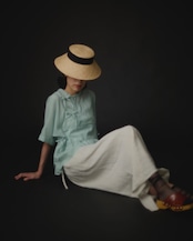 【suie】Fine ramie obi blouse/エアリーラミー帯トップス