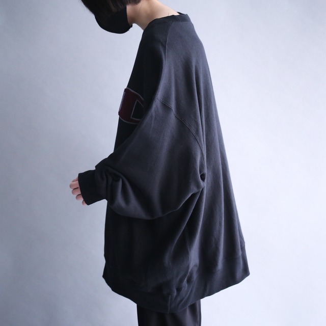 "Champion" XXXL super over silhouette one point wappen sweat