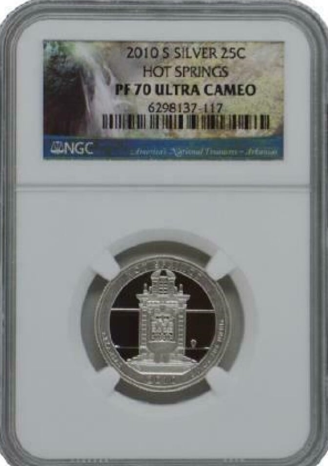 2010 S SILVER YOSEMITE 25C PF70 ULTRA CAMEO ヨセミテ国立公園銀貨