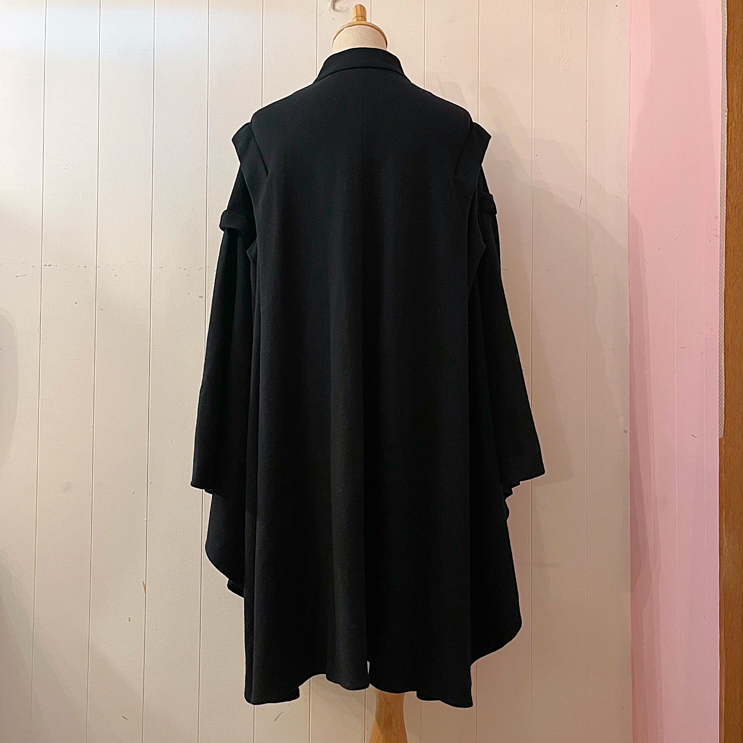 black circle poncho coat