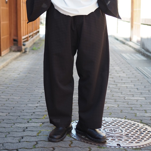 un / unbient  イージーパンツUNPT77/black brown