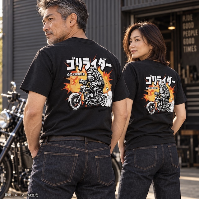 【公式】爆走ゴリライダーTシャツ ～GRRR!! Edition～【ブラック】