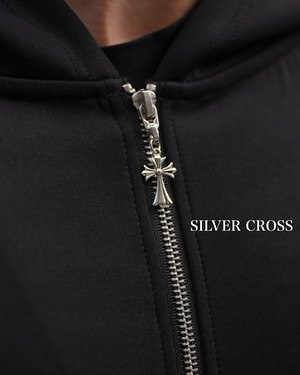 BELINDA CROSS CHARM ZIP JACKET BLACK×SILVER【BB25035】