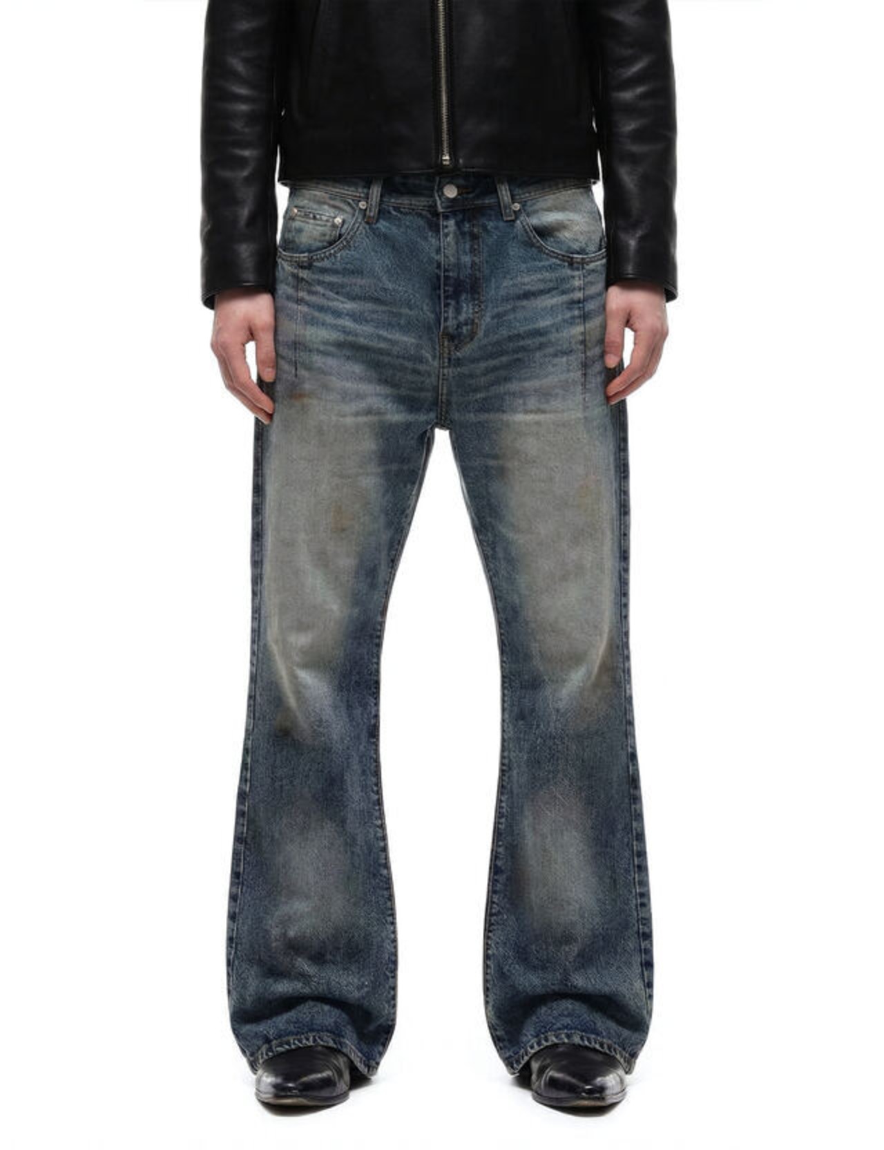 FAR FROM WHAT/ aged flare denim