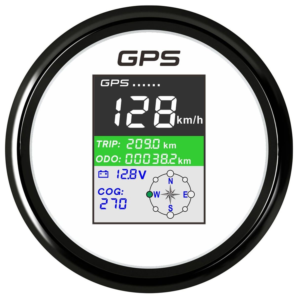 GPS 防水 マルチメーター 85mm ノット キロ マイル マリンボート