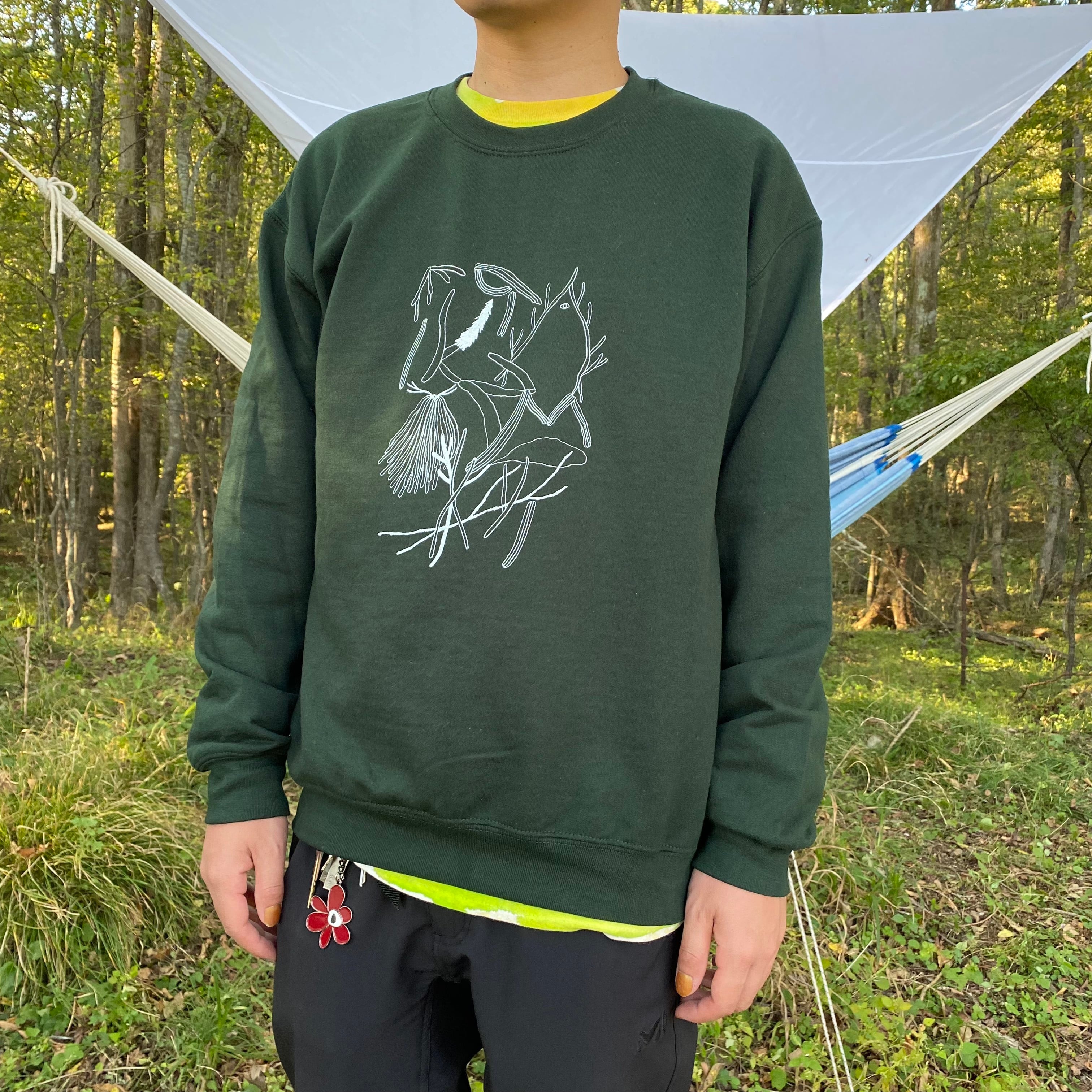【受注販売】MARKING RECORDS × SAKURA FANTASMA SWEATSHIRT - FOREST GREEN