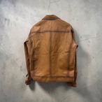 TOUR RECORD ボンバージャケット シープレザー(羊) メンズ キャメル XLサイズ