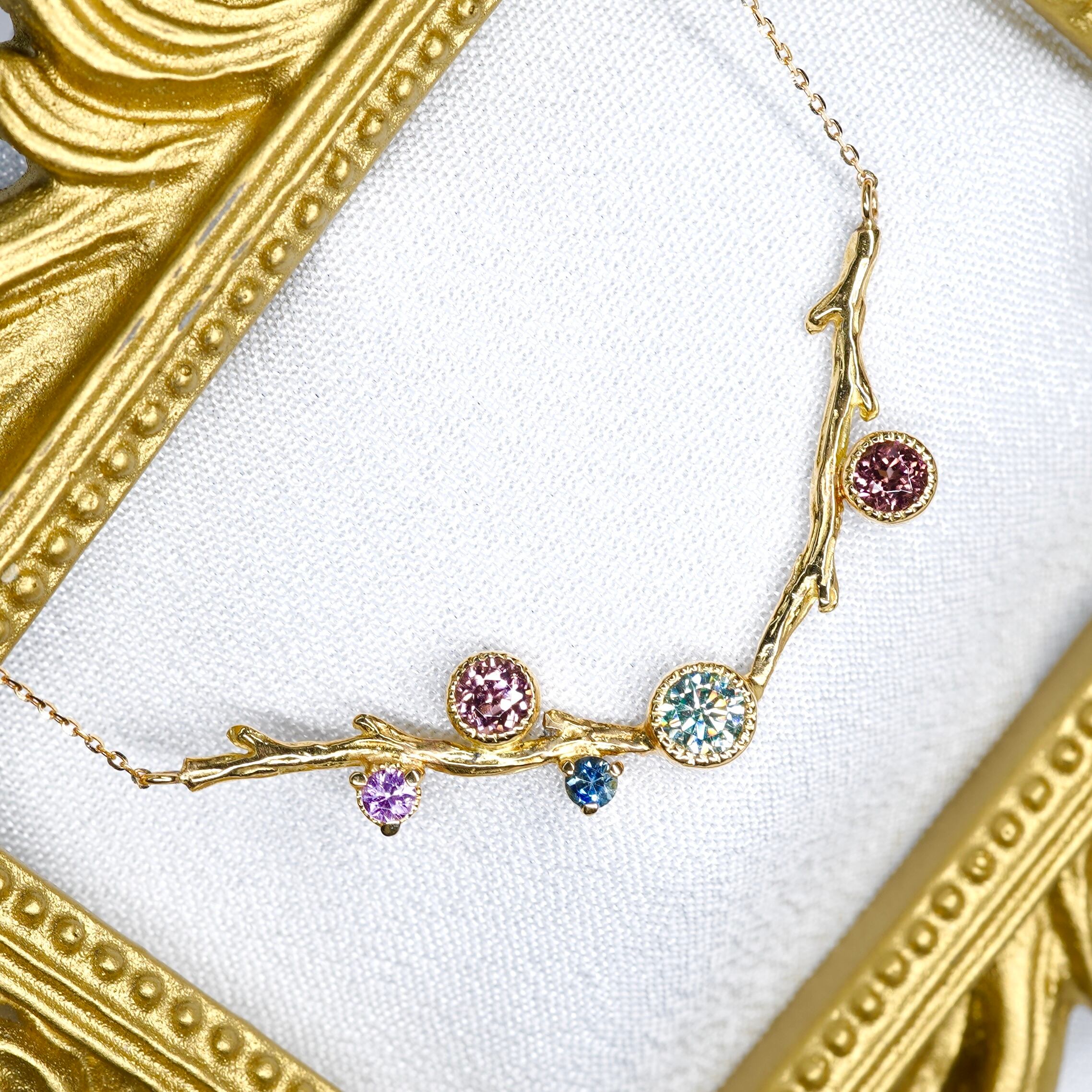 ボタニカル》モアサナイト・ピンクジルコン・ピンクサファイア