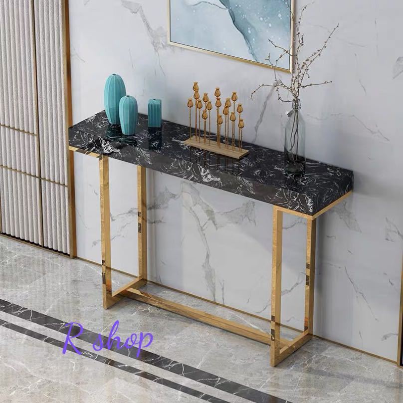 玄関収納 大理石調 高級感のある コンソール サイドテーブル 玄関収納  