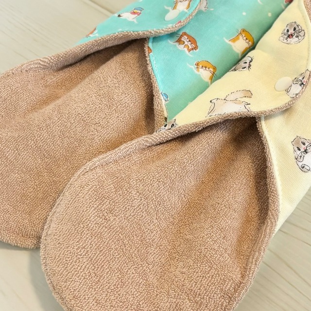 27cm パイル オーガニック 布ナプキン 防水仕様 2枚セット 129