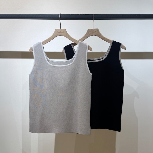 スクエアーニットタンク(配色)