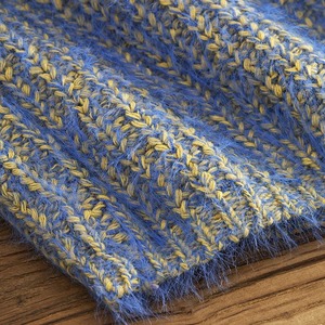 クルーネックブルーニットセーター W00847