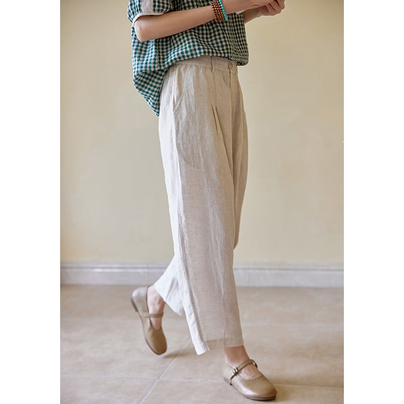 ナチュラルクロップド丈パンツ M1556