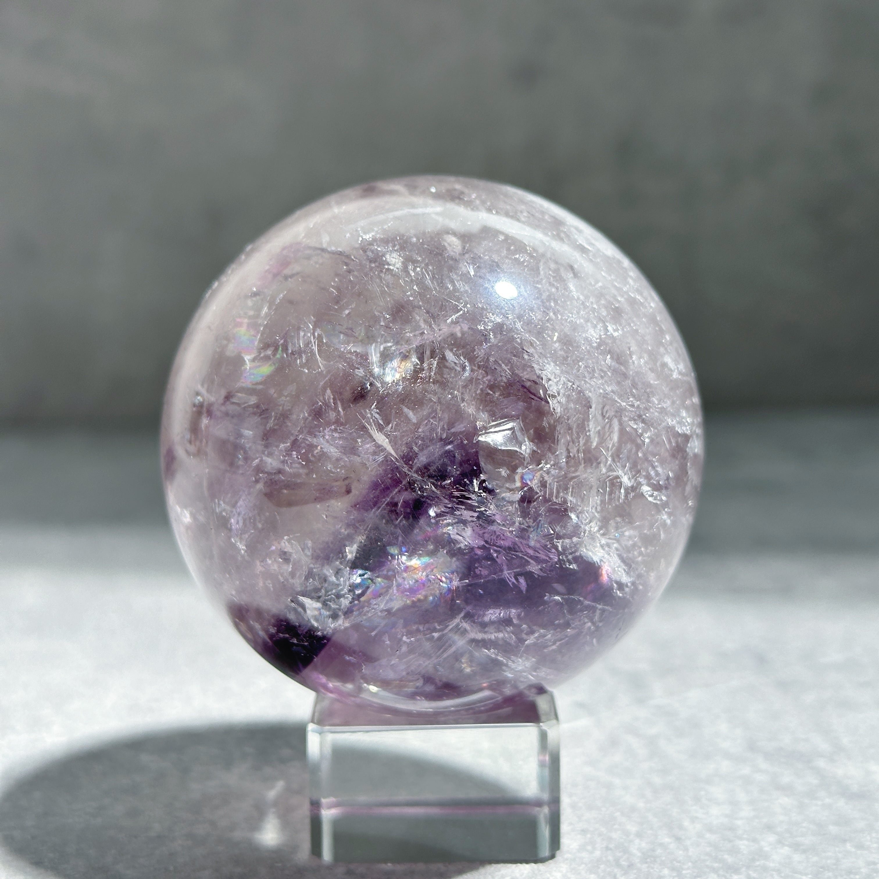 アメシスト　スフィア　高品質　3.7㎝　虹　ファントム　amethyst 虹◎ファントムアメジスト スフィア11◇ Phantom Amethyst ◇天然石