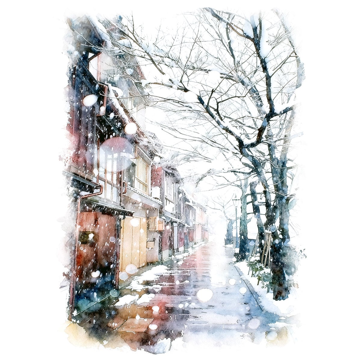 絵画 アメリカ 風景画(街並み) 新緑の家 インテリアアート額付き