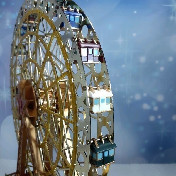 新品 高さ40㎝の大迫力！ミスタークリスマス 大観覧車 オルゴール USA 動画