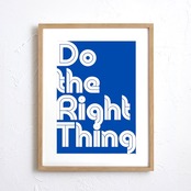 Do the Right Thing|モダンタイポグラフィ ポスター|インテリアに映える青の名言アート A2ポスター