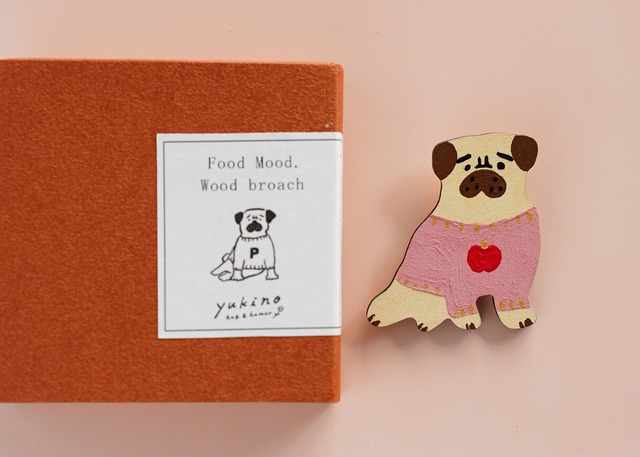 wood objet 原画 ミニブローチ-10