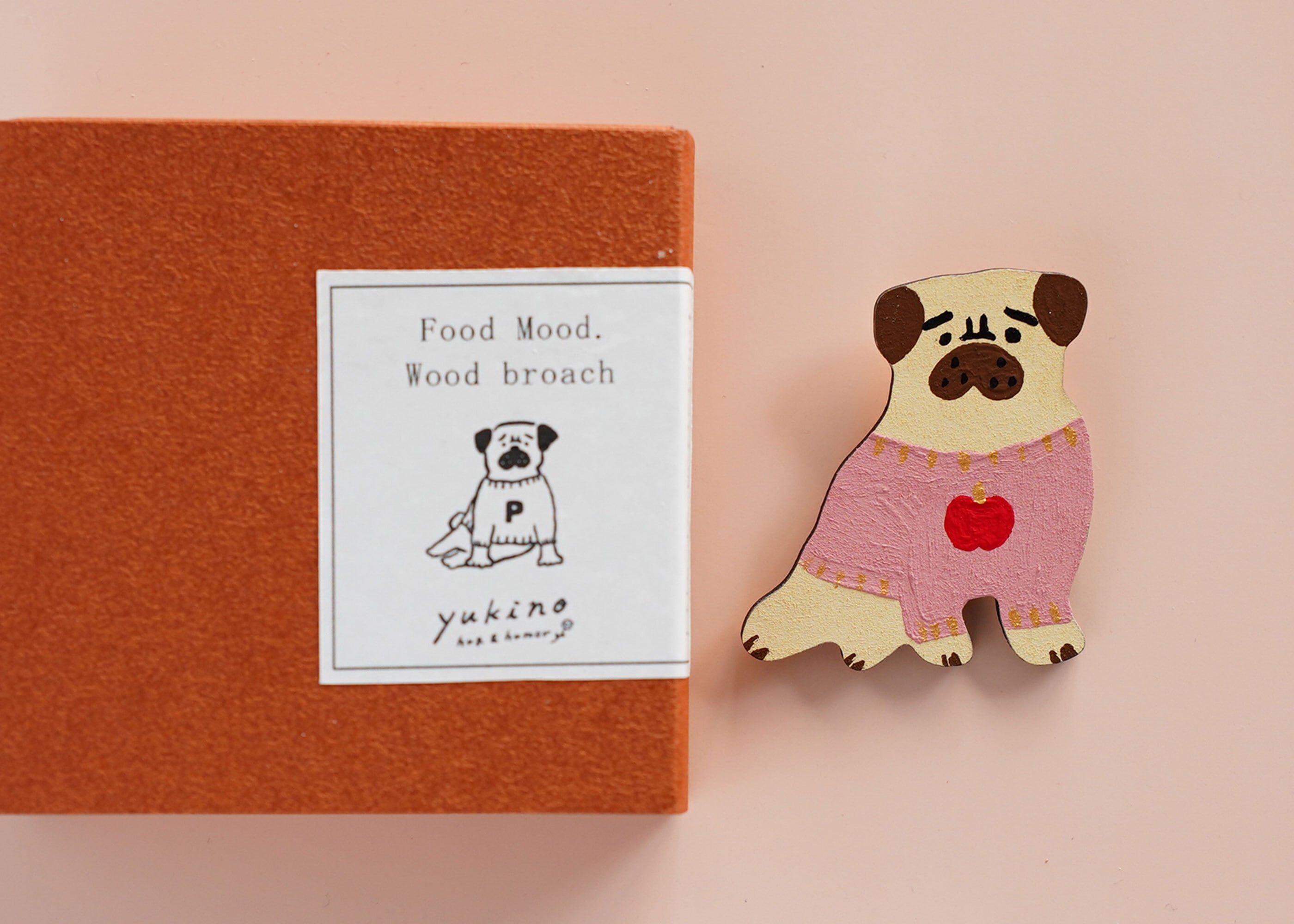 wood objet 原画 ミニブローチ-10