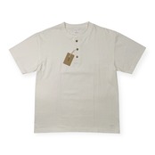 タグ付き 未使用品 Ahe'hee/ アヘヘ 半袖 ヘンリーネックTシャツ サイズ L /ホワイト系