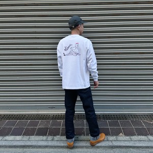 （ WHITE ）GOOD BYE & HELLO BIG SILHOUETTE LONG SLEEVE TEE