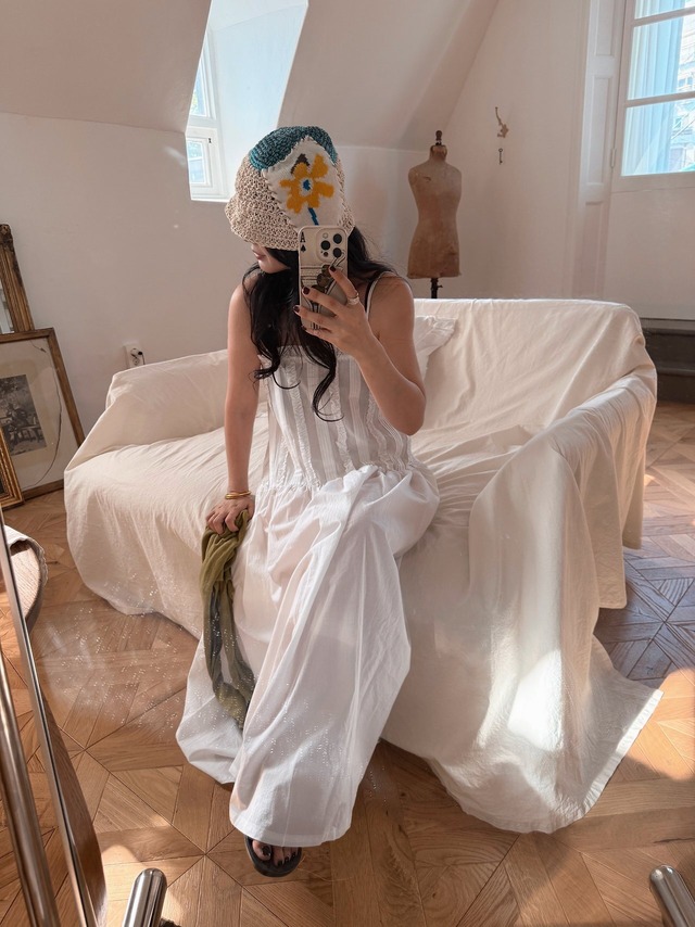 《予約》ojo de papa ¨ adult) mango dress ... white ¨ 2nd 26summer