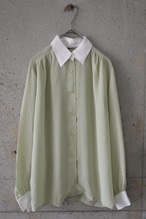 Green Dot Panel Blouse