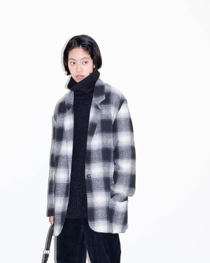 1990s ombre check tailored jacket