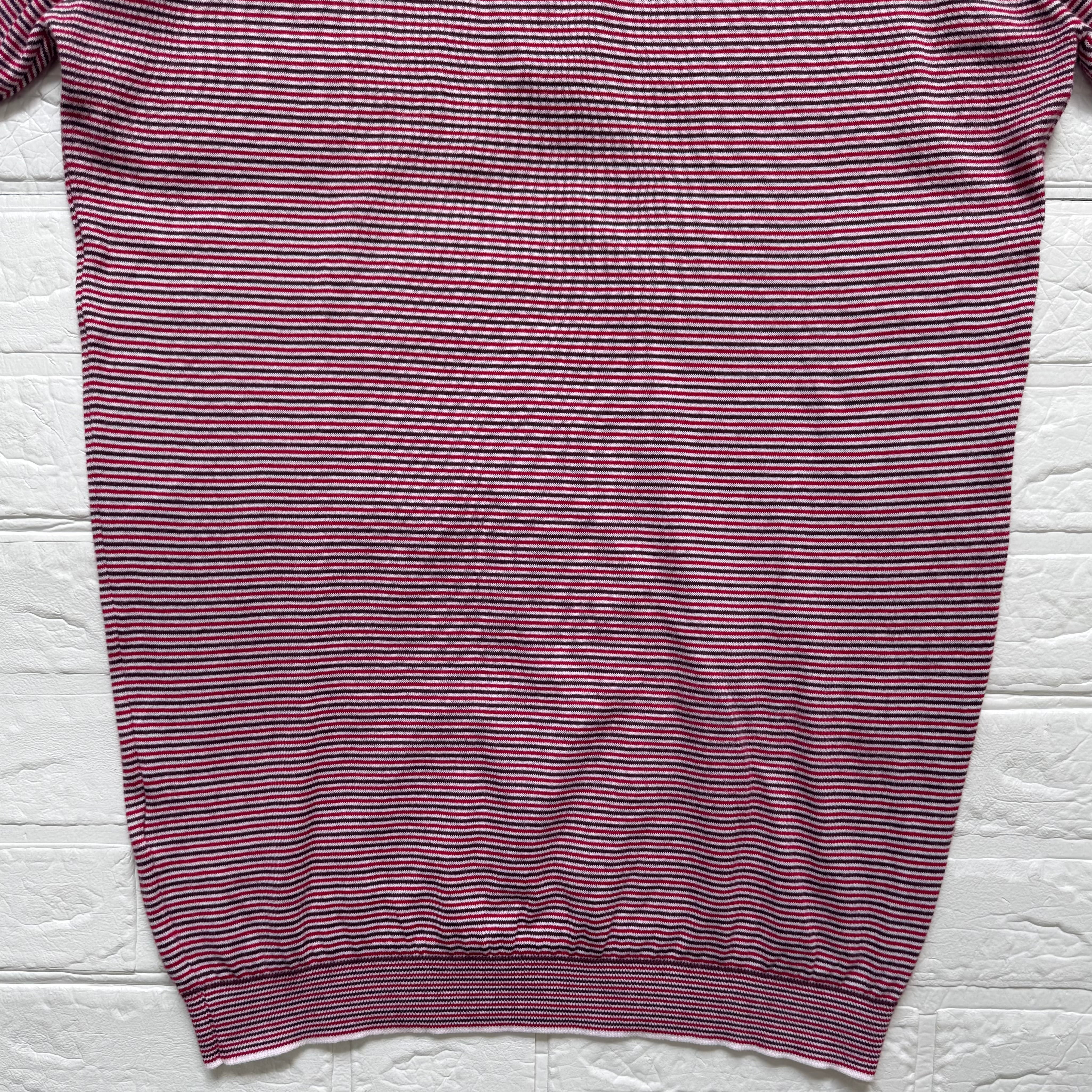 JOHN SMEDLEY シーアイランドコットン マルチボーダー 半袖 ニット