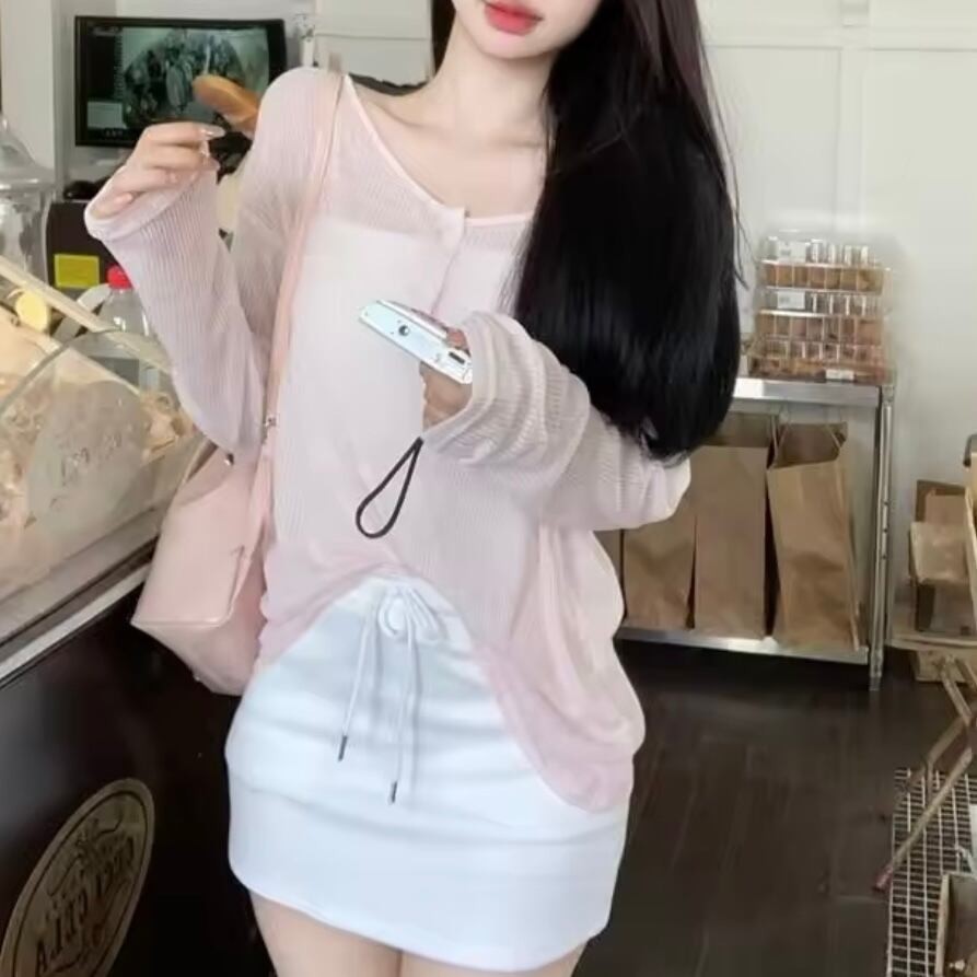 sheer round neck long t-shirt