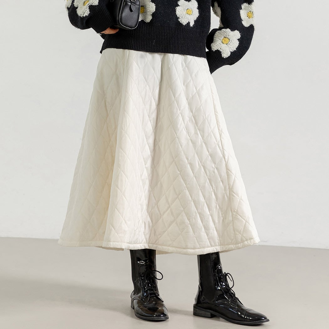 宅配便】中綿キルティングフレアスカート／skirt034 | DAY CLOSET