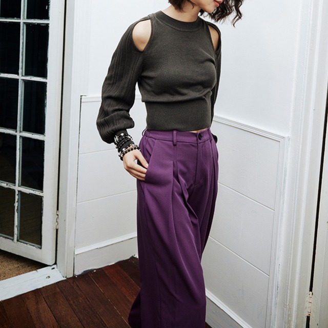 肩見せショートニット　21883