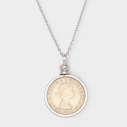 PORTADA SIXPENCE COIN NECKLACE （ポルターダ　シックスペンスコインネックレス　ホワイトカラー）