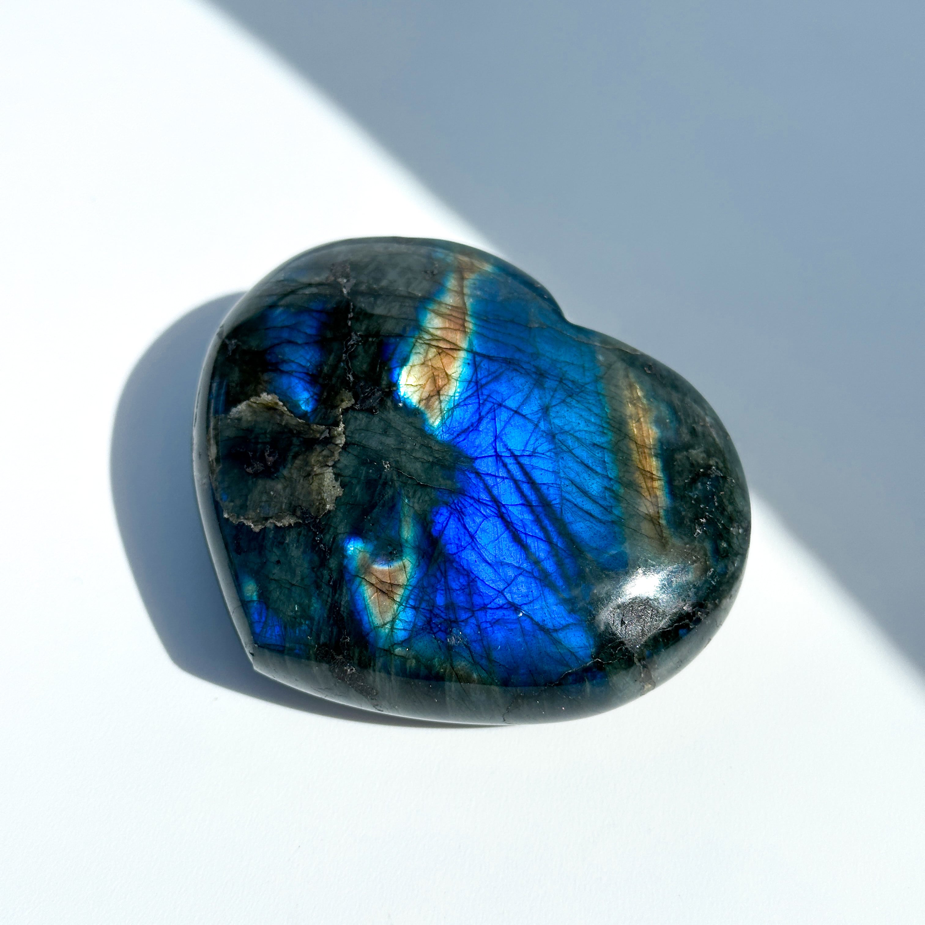 Big♡ラブラドライト ハート 01◇ Labradorite ◇天然石・鉱物