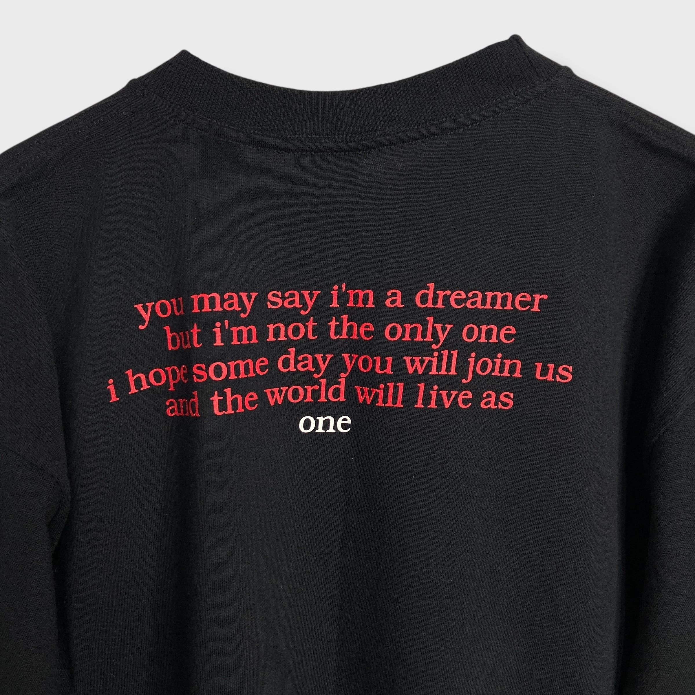 90s USA製 ジョンレノン バンドTシャツ 両面プリント ブラック L