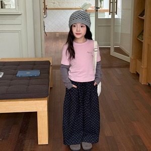 秋レイヤードカラーブロックＴシャツ